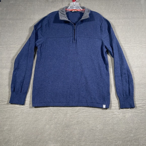 The North Face Other - The North Face Mt Tam 1/4 Zip Sweater Navy Blue Wool Cotton Mens Large Pullover